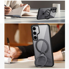 Transparent MagSafe Magnetic Rotating Ring Holder Phone Case