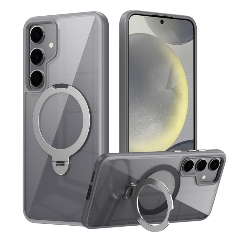 Transparent MagSafe Magnetic Rotating Ring Holder Phone Case