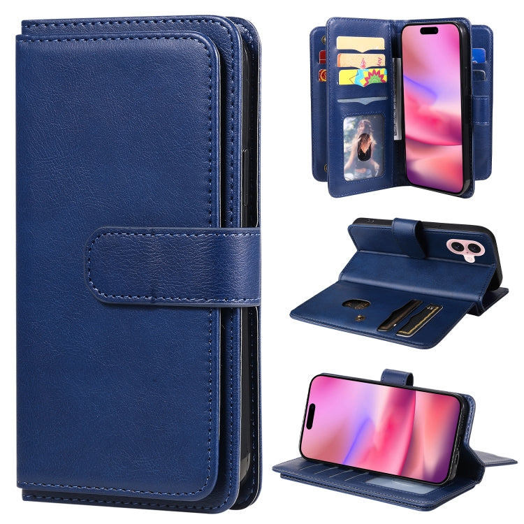 Multi-Function Wallet 10 Card Slots Leather Phone Case