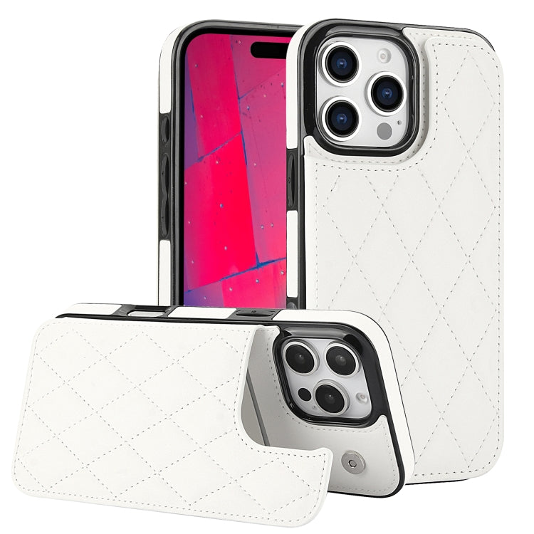 Double Buckle Rhombic PU Leather Phone Case, Series 1