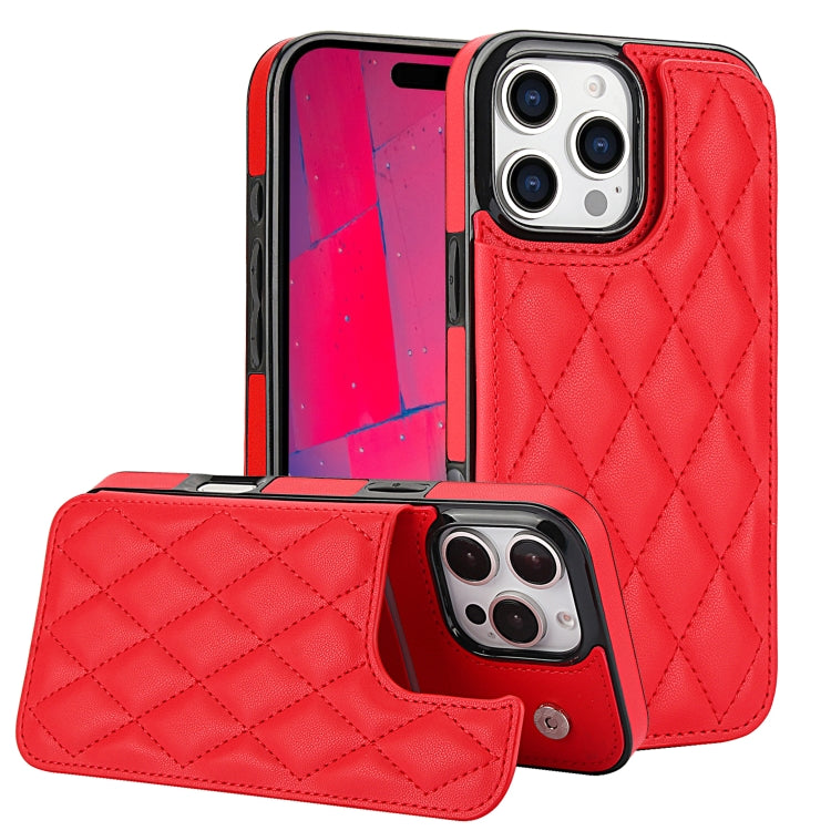 Double Buckle Rhombic PU Leather Phone Case, Series 1