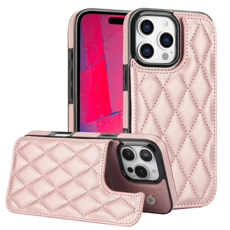 Double Buckle Rhombic PU Leather Phone Case, Series 1