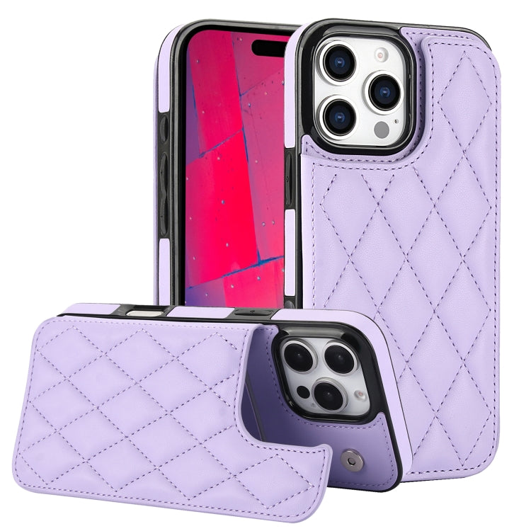 Double Buckle Rhombic PU Leather Phone Case, Series 1