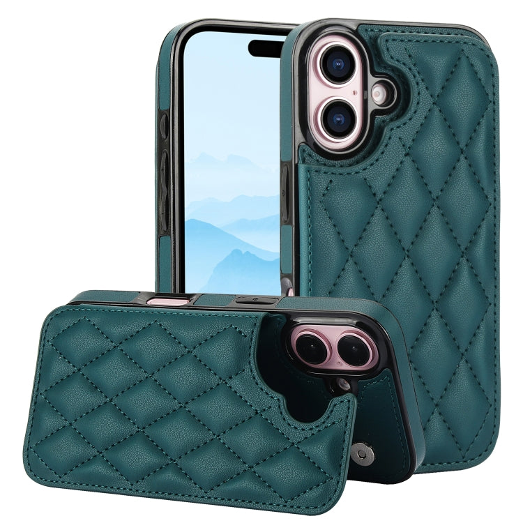 Double Buckle Rhombic PU Leather Phone Case, Series 1