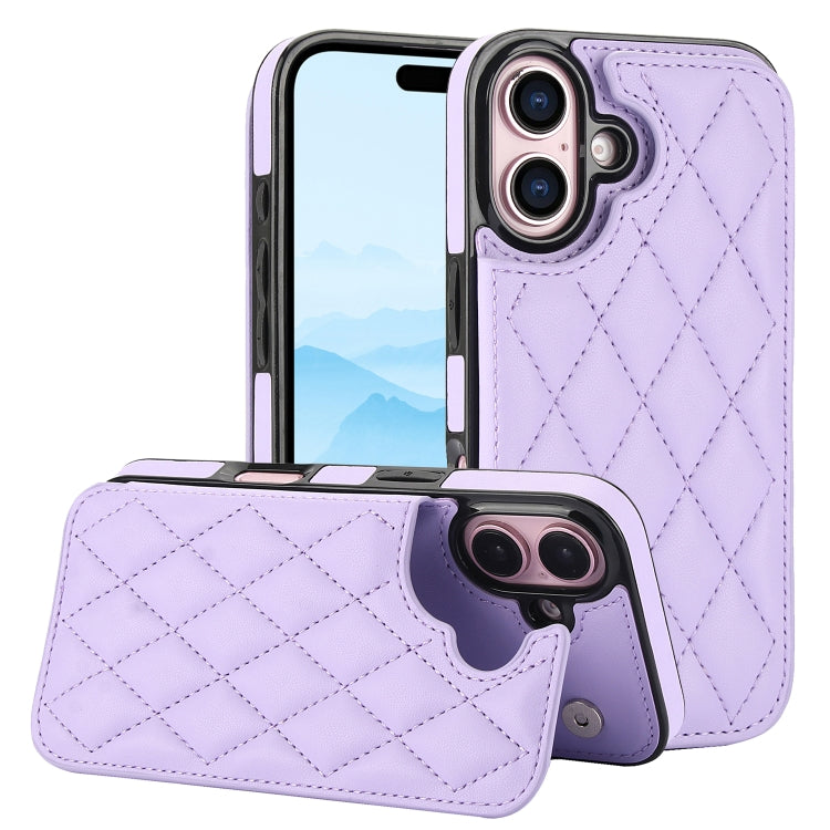 Double Buckle Rhombic PU Leather Phone Case, Series 1