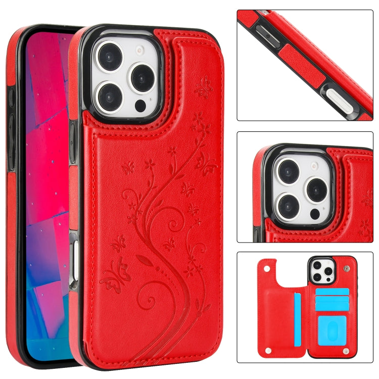 Double Buckle Butterfly Embossing PU Phone Case, Series 1