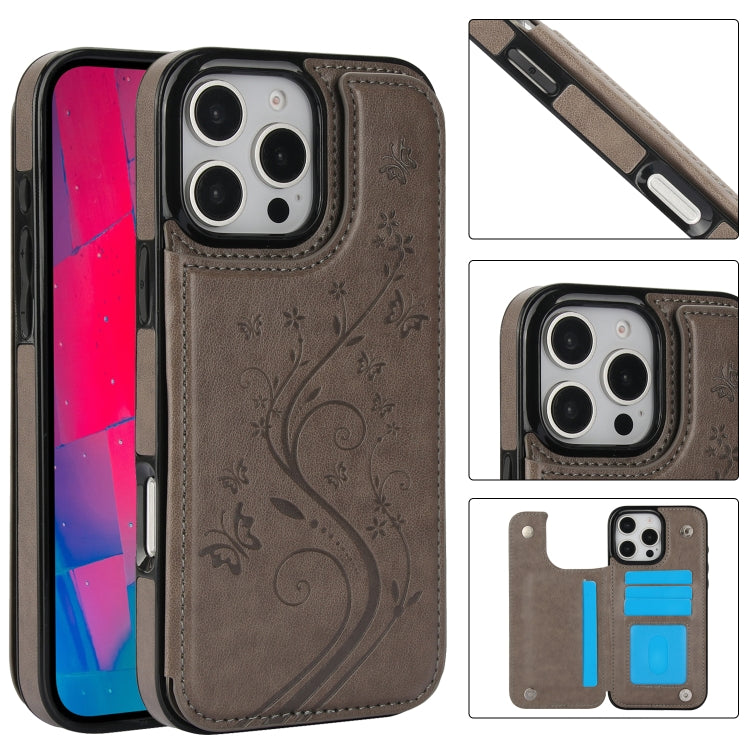 Double Buckle Butterfly Embossing PU Phone Case, Series 1