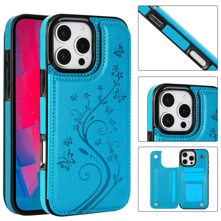 Double Buckle Butterfly Embossing PU Phone Case, Series 1