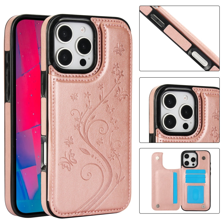 Double Buckle Butterfly Embossing PU Phone Case, Series 1