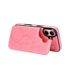 Double Buckle Butterfly Embossing PU Phone Case, Series 1