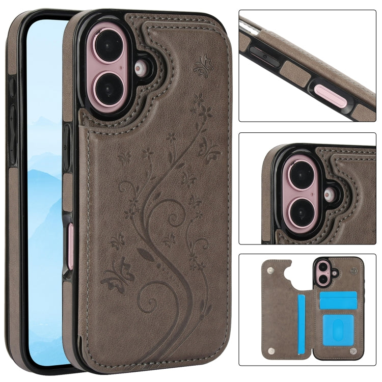 Double Buckle Butterfly Embossing PU Phone Case, Series 1