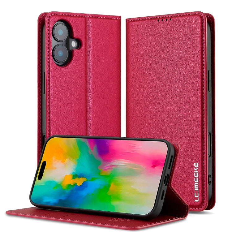 LC.IMEEKE L1 Series Frosted Fine Texture PU Phone Case, For iPhone 16, For iPhone 15, For iPhone 14 / 13, For iPhone 14 Pro