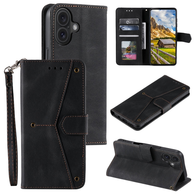 Nail Skin Feel Stitching Calf Texture Leather Phone Case