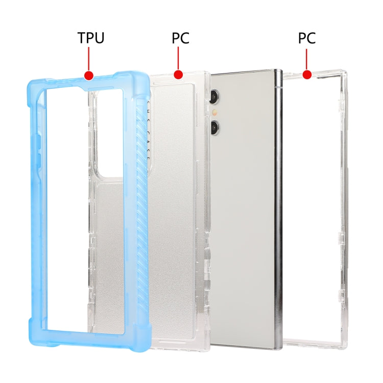 Transparent Matte TPU Hybrid PC 3-in-1 Phone Case