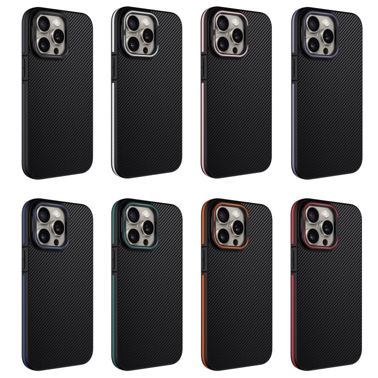 Carbon Fiber Texture Lens Holder TPU Phone Case, Series 1