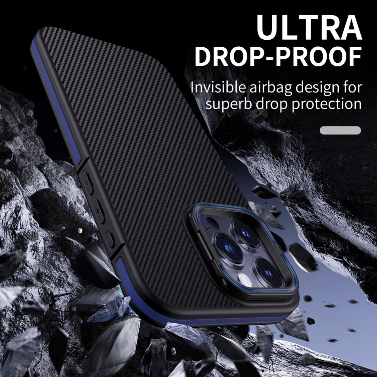 Carbon Fiber Texture Lens Holder TPU Phone Case, Series 1