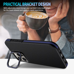 Carbon Fiber Texture Lens Holder TPU Phone Case, Series 1