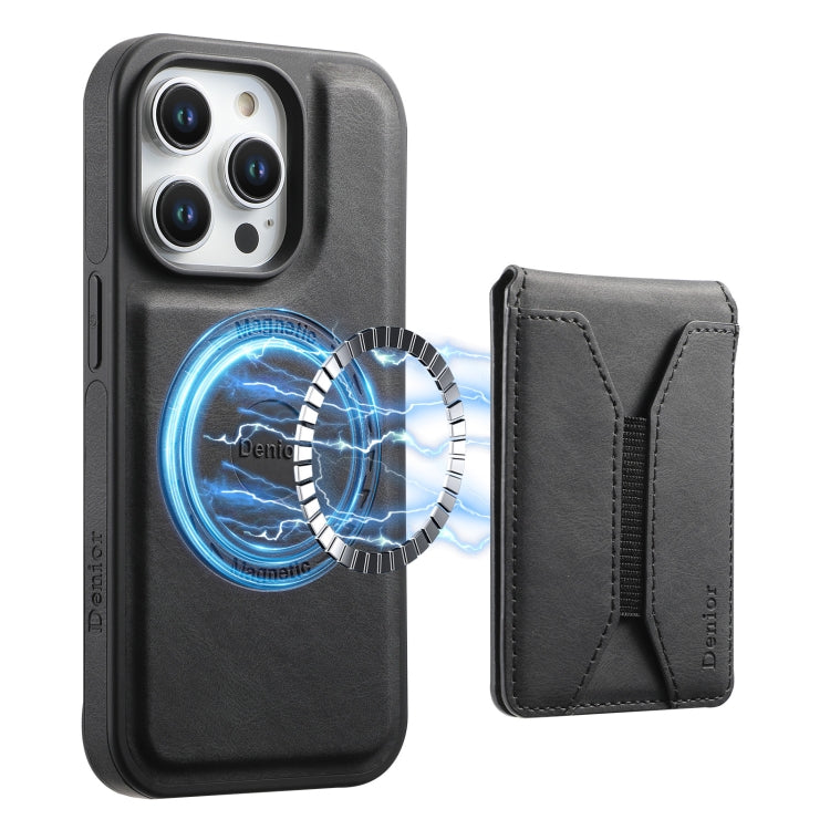 Denior D17 Skin Feel MagSafe Detachable Card Slot Phone Case, For iPhone 16 Pro Max, For iPhone 16 Pro, For iPhone 16 Plus, For iPhone 16, For iPhone 15 Pro Max, For iPhone 15 Pro, For iPhone 15 Plus / 14 Plus, For iPhone 15
