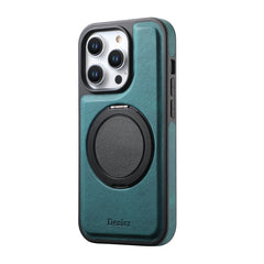 Denior A14 Skin Feel Rotating Holder MagSafe Phone Case, For iPhone 14 / 13, For iPhone 14 Pro, For iPhone 14 Pro Max, For iPhone 13 Pro Max, For iPhone 13 Pro, For iPhone 12 / 12 Pro, For iPhone 12 Pro Max
