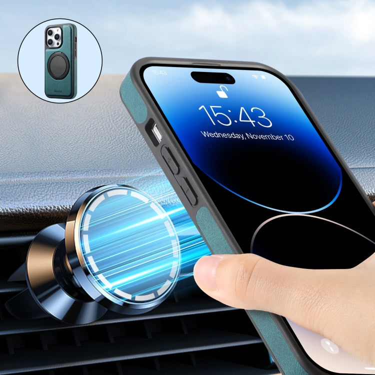 Denior A14 Skin Feel Rotating Holder MagSafe Phone Case, For iPhone 14 / 13, For iPhone 14 Pro, For iPhone 14 Pro Max, For iPhone 13 Pro Max, For iPhone 13 Pro, For iPhone 12 / 12 Pro, For iPhone 12 Pro Max