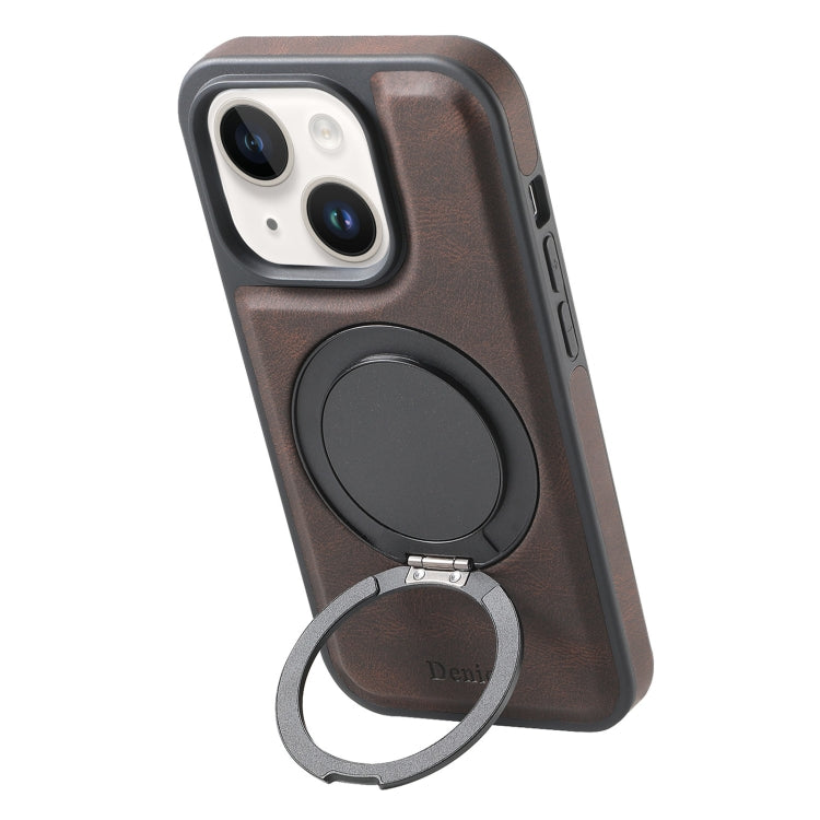 Denior A14 Skin Feel Rotating Holder MagSafe Phone Case, For iPhone 14 / 13, For iPhone 14 Pro, For iPhone 14 Pro Max, For iPhone 13 Pro Max, For iPhone 13 Pro, For iPhone 12 / 12 Pro, For iPhone 12 Pro Max