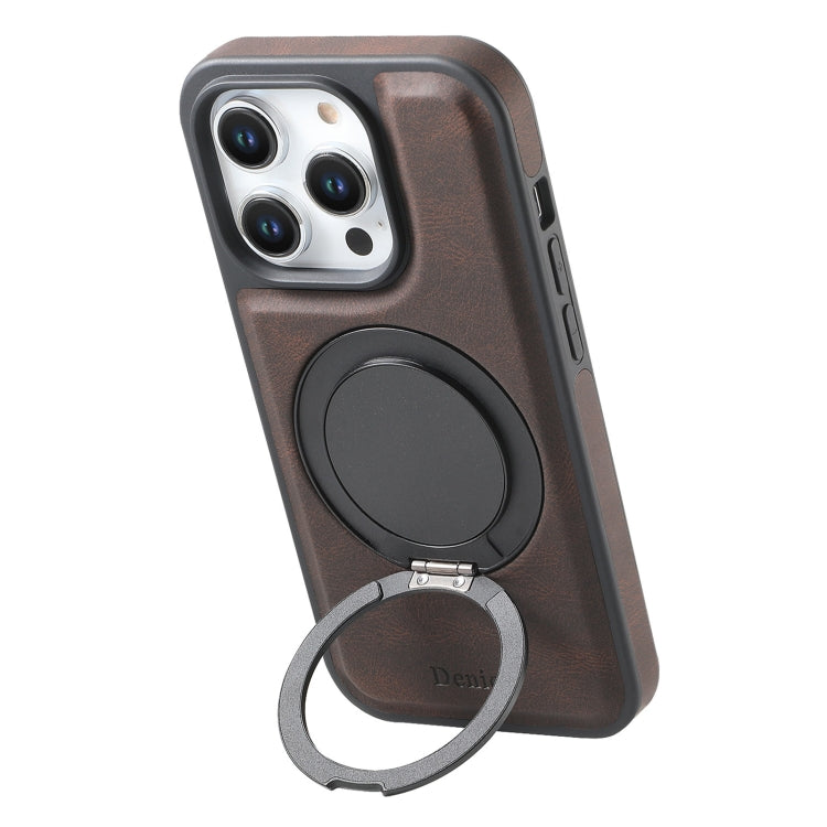 Denior A14 Skin Feel Rotating Holder MagSafe Phone Case, For iPhone 14 / 13, For iPhone 14 Pro, For iPhone 14 Pro Max, For iPhone 13 Pro Max, For iPhone 13 Pro, For iPhone 12 / 12 Pro, For iPhone 12 Pro Max