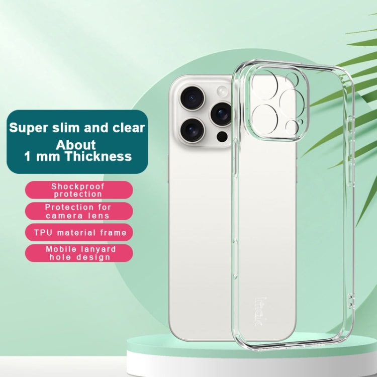 IMAK UX-5 Series Transparent TPU Phone Case, For iPhone 16 Pro Max, For iPhone 16 Pro, For iPhone 16