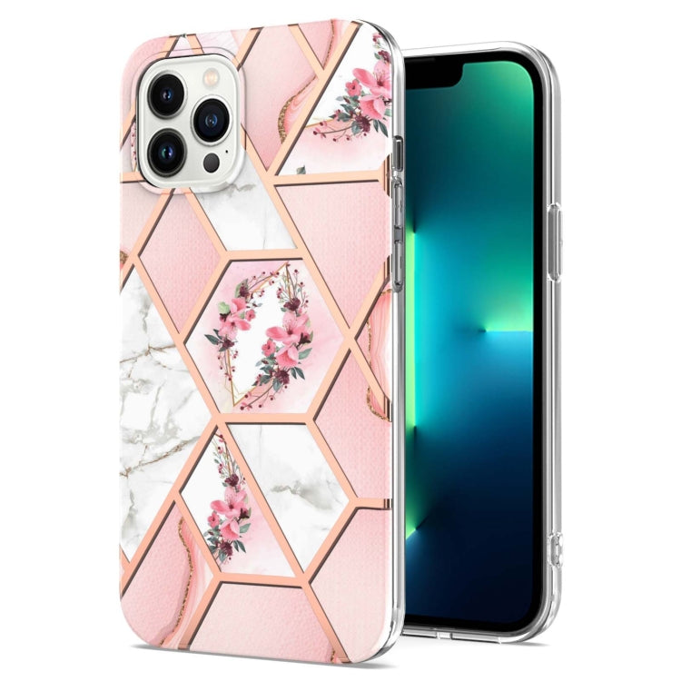 Splicing Marble Flower IMD TPU Phone Case