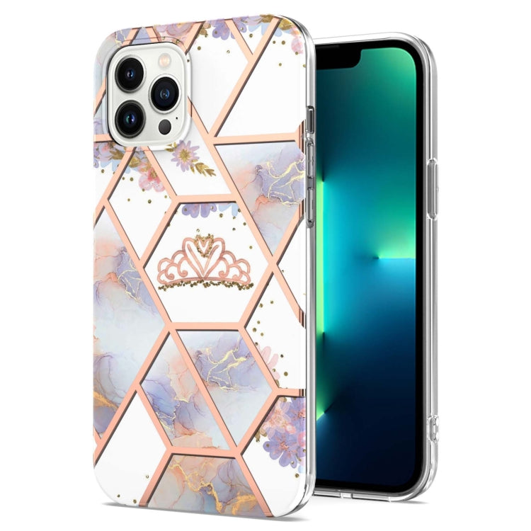 Splicing Marble Flower IMD TPU Phone Case