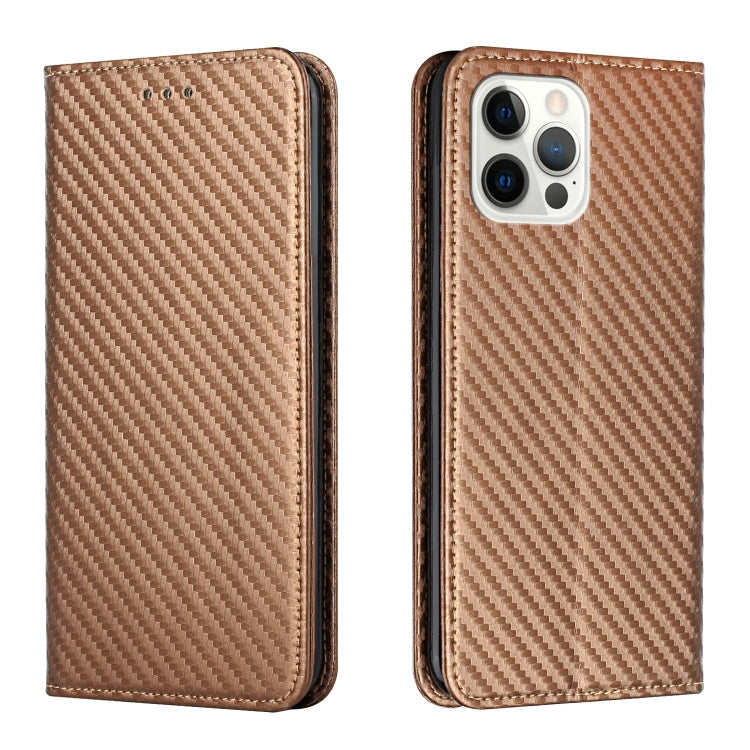 Carbon Fiber Texture Magnetic Flip Leather Phone Case