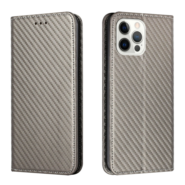 Carbon Fiber Texture Magnetic Flip Leather Phone Case