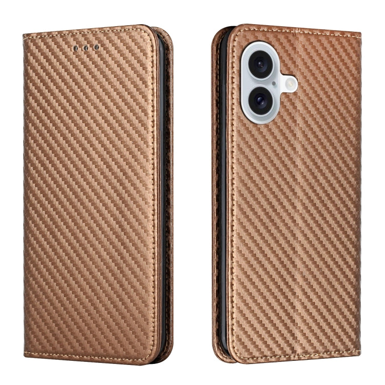 Carbon Fiber Texture Magnetic Flip Leather Phone Case