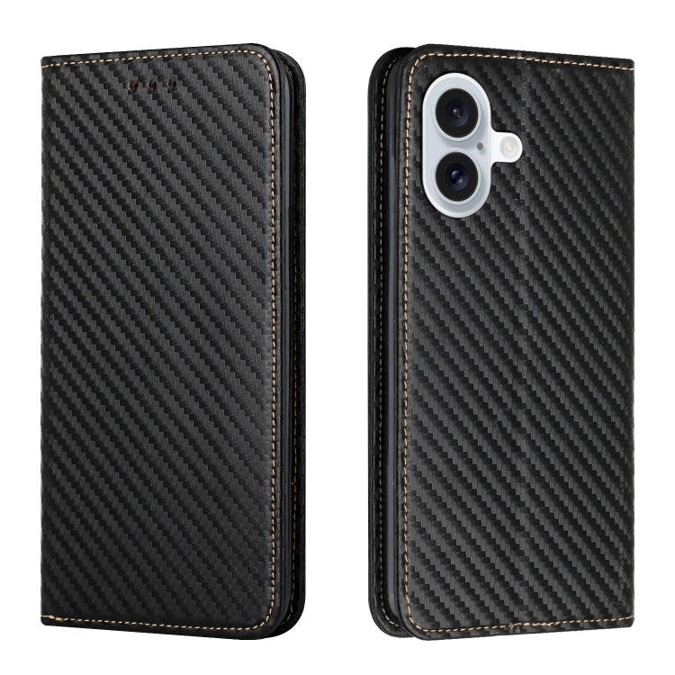 Carbon Fiber Texture Magnetic Flip Leather Phone Case