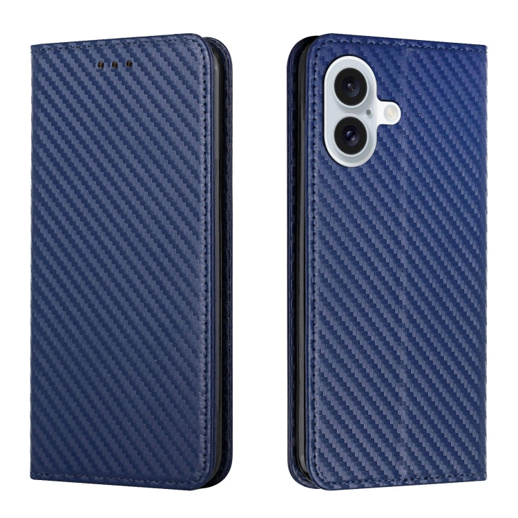 Carbon Fiber Texture Magnetic Flip Leather Phone Case