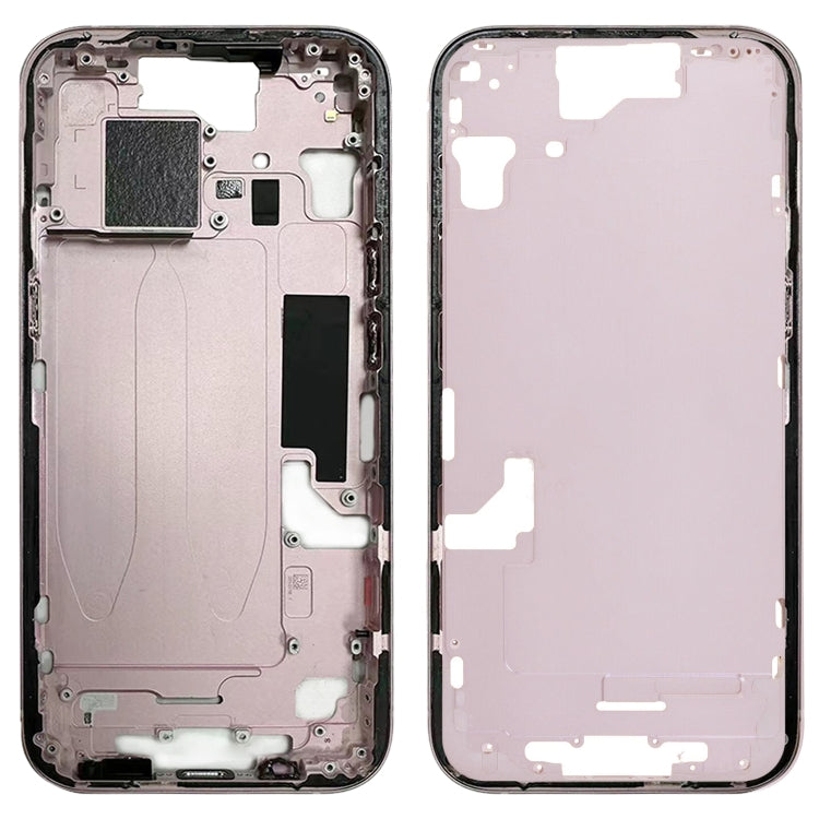 For iPhone 15 Middle Frame Bezel Plate with Side Keys + Card Tray, CE EU Version, US Version, China Version