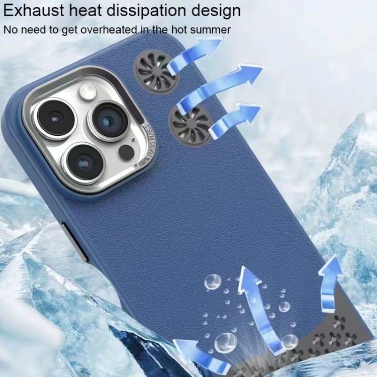 Leather Textured Fan Hollow Cooling MagSafe Magnetic Phone Case, Series 1