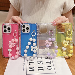 TPU + PC + Glitter Sequins Full Coverage Phone Case with Bracelet, For iPhone 6 Plus / 7 Plus / 8 Plus