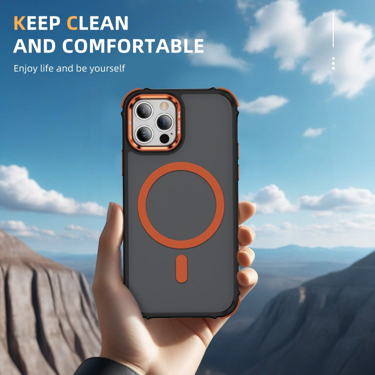 Rainbow Series Skin Feel MagSafe Lens Holder Phone Case, For iPhone 12 Pro Max, For iPhone 12 Pro, For iPhone 11
