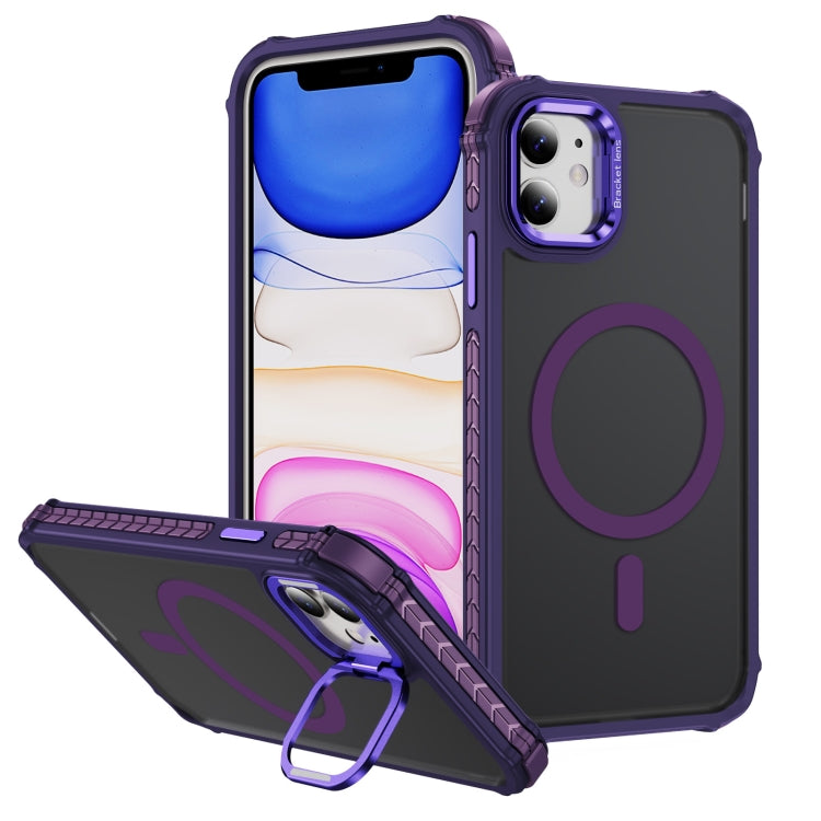 Rainbow Series Skin Feel MagSafe Lens Holder Phone Case, Series 1