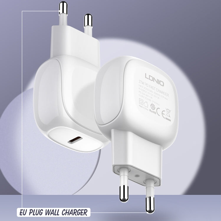 LDNIO A1206C PD27W USB-C / Type-C Fast Charger with 1m 8 Pin Cable