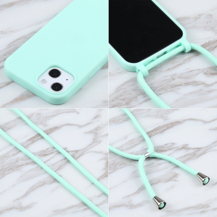 Candy Colors TPU Protective Phone Case with Lanyard, For iPhone 15 Plus, For iPhone 15