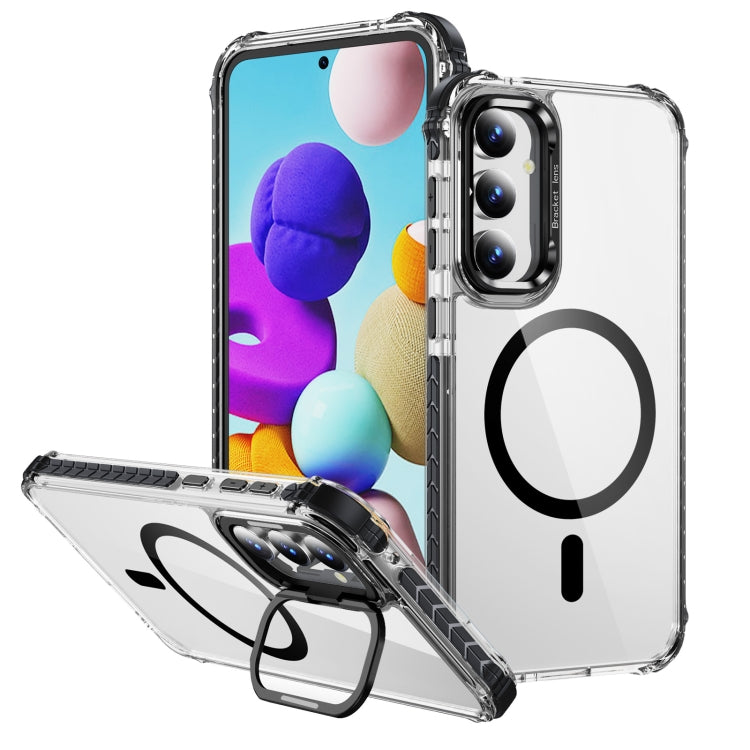 Rainbow Series Transparent MagSafe Lens Holder Phone Case