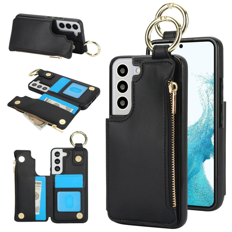 RFlD Anti-theft Double Buckle Ring Zipper Card Phone Case, Series 1