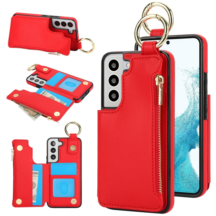 RFlD Anti-theft Double Buckle Ring Zipper Card Phone Case, Series 1