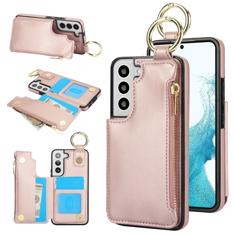 RFlD Anti-theft Double Buckle Ring Zipper Card Phone Case, Series 1