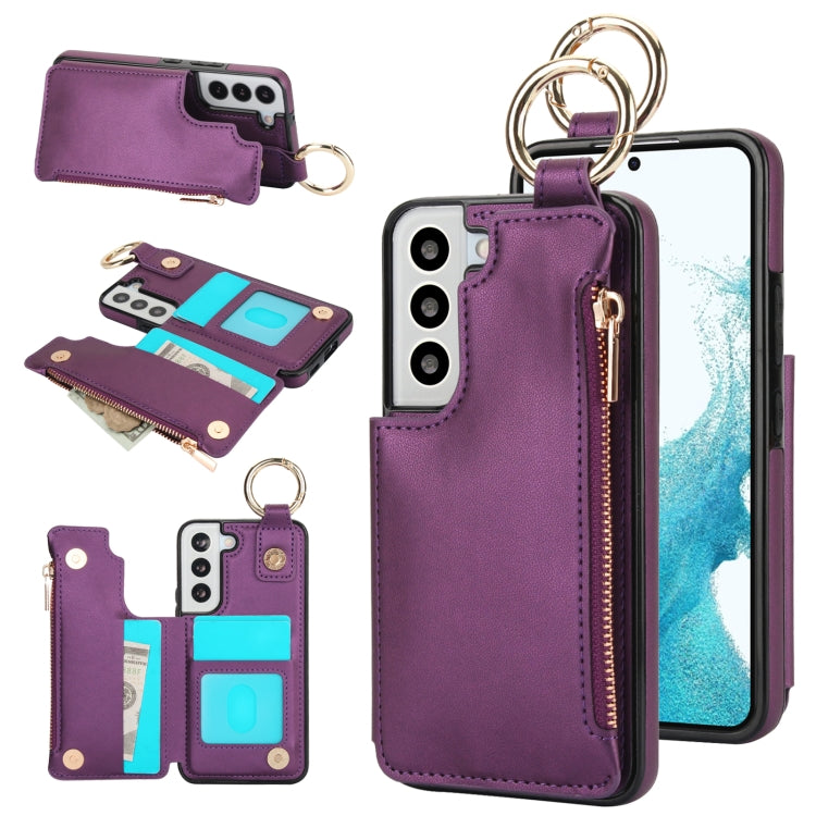 RFlD Anti-theft Double Buckle Ring Zipper Card Phone Case, Series 1