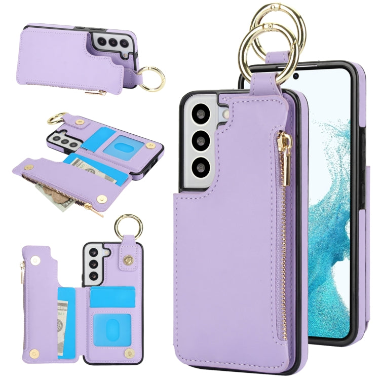 RFlD Anti-theft Double Buckle Ring Zipper Card Phone Case, Series 1