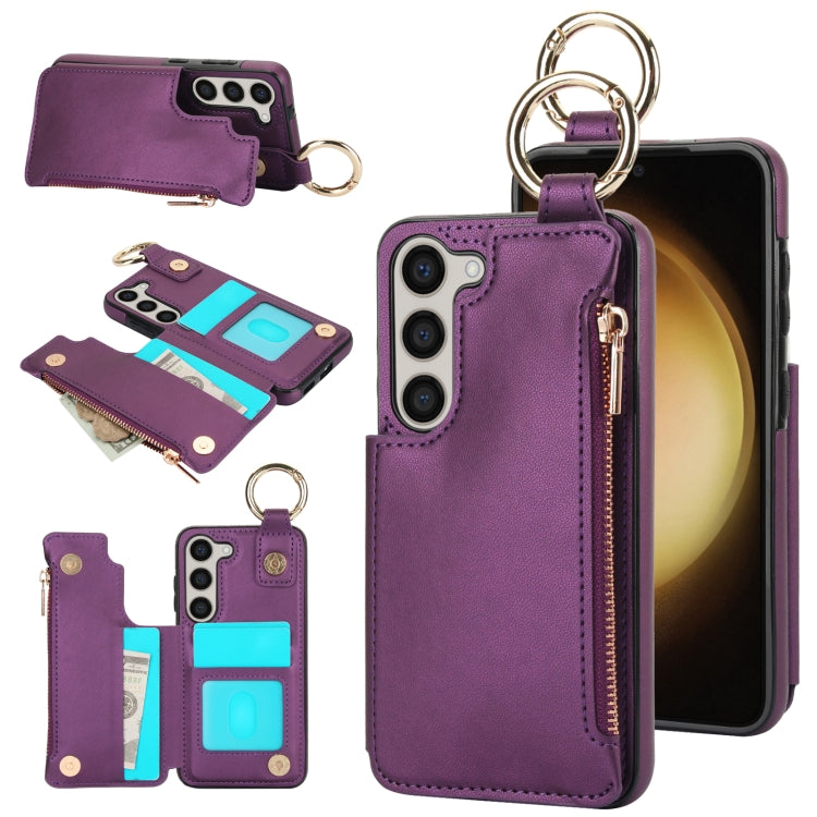 RFlD Anti-theft Double Buckle Ring Zipper Card Phone Case, Series 1