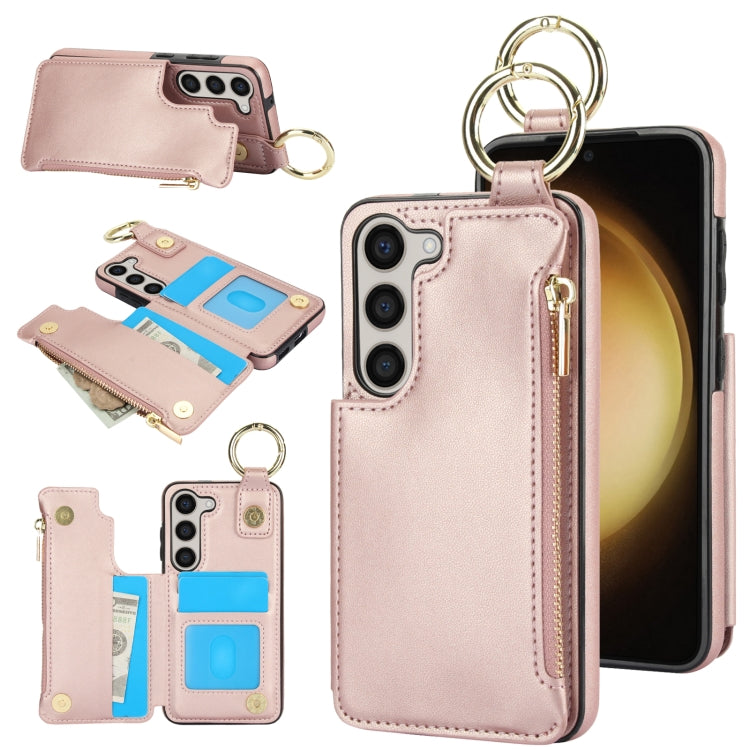 RFlD Anti-theft Double Buckle Ring Zipper Card Phone Case, Series 1