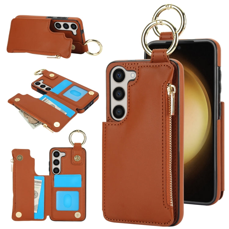 RFlD Anti-theft Double Buckle Ring Zipper Card Phone Case, Series 1